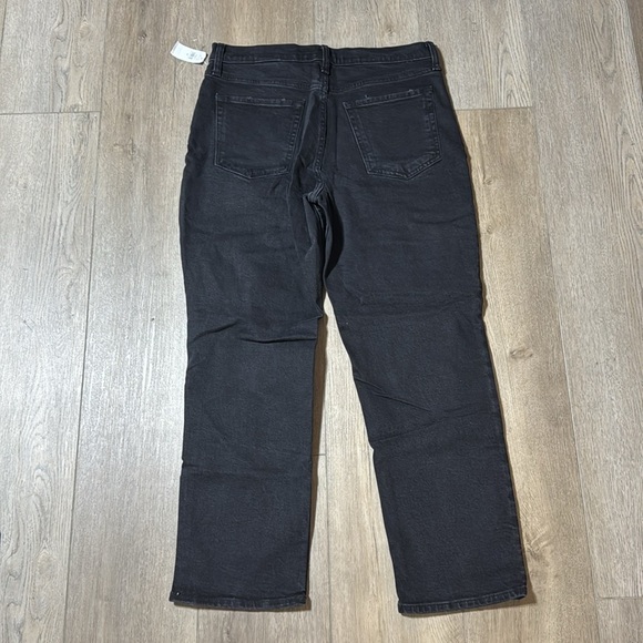 NWT! Banana Republic Black High-Rise Destructed Straight Jeans - Size 30🔹 - Picture 7 of 8